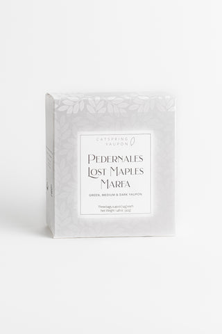 Loose Leaf Yaupon Variety Pack – Green, Medium & Dark Roasts