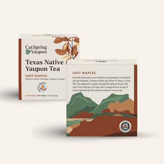 Lost Maples Medium Roast Yaupon – Bold & Complex – Loose Leaf & Teabags