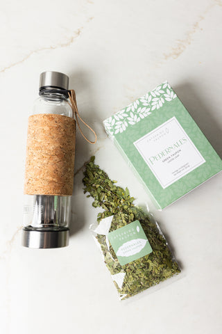 Loose Leaf Yaupon Starter Kit – 3 Roasts + Glass Tumbler
