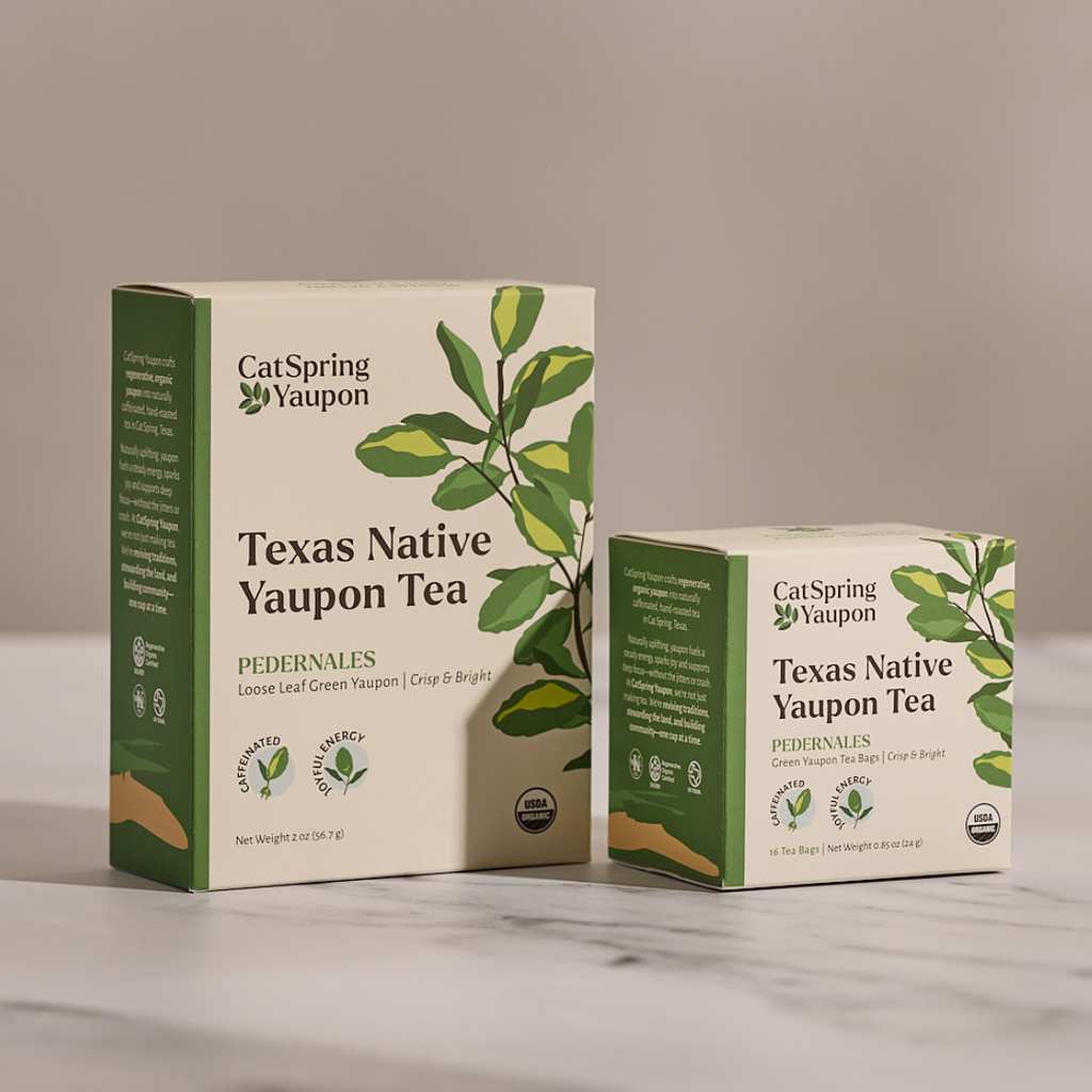 Pedernales Green Yaupon Tea – Light Roast | CatSpring Yaupon