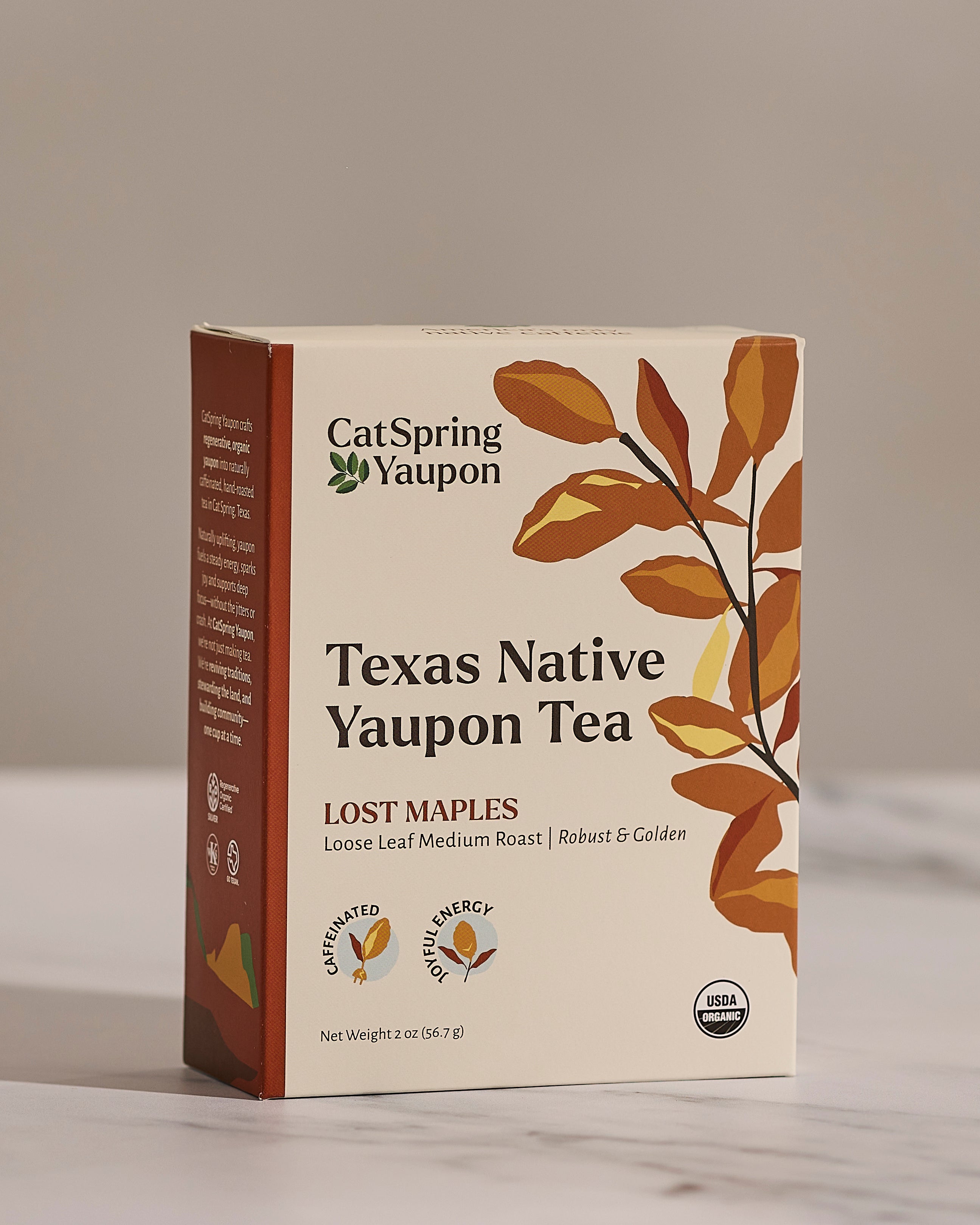 Lost Maples Medium Roast Yaupon – Bold & Balanced Tea – CatSpring