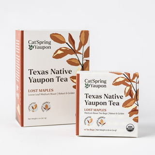 Lost Maples Medium Roast Yaupon – Bold & Complex  –  Loose Leaf & Teabags