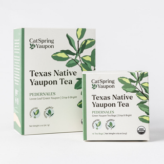 Pedernales Green Yaupon – Green Yaupon – Loose Leaf & Teabags