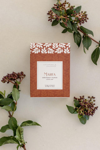Marfa Dark Roast Yaupon – Rich & Toasty Black-Tea Alternative in Loose Leaf and Teabags