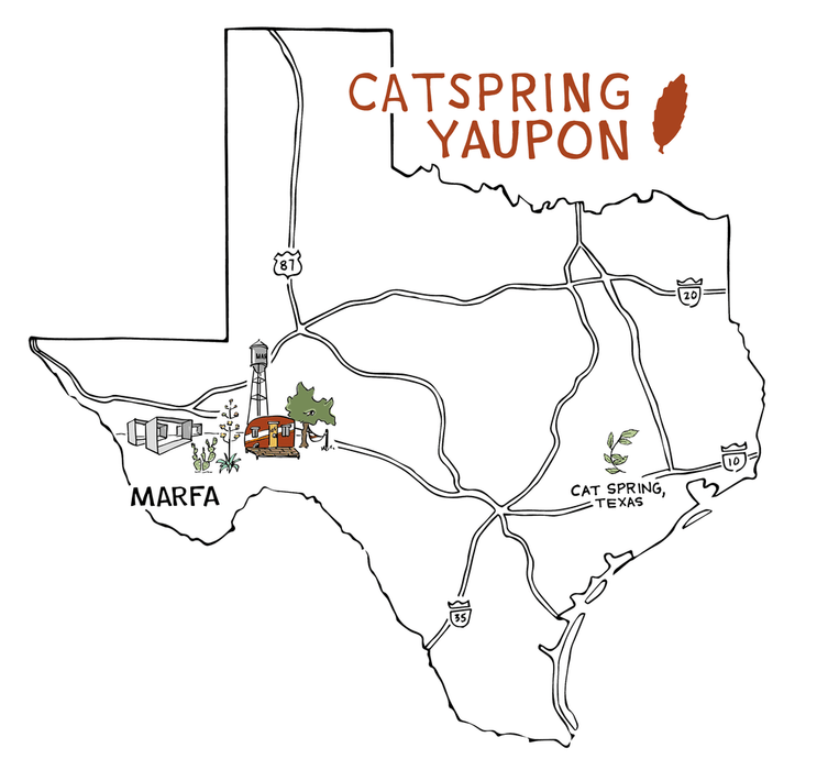 Marfa - Dark Roast  (Loose leaf &amp; teabags) - CatSpring Yaupon